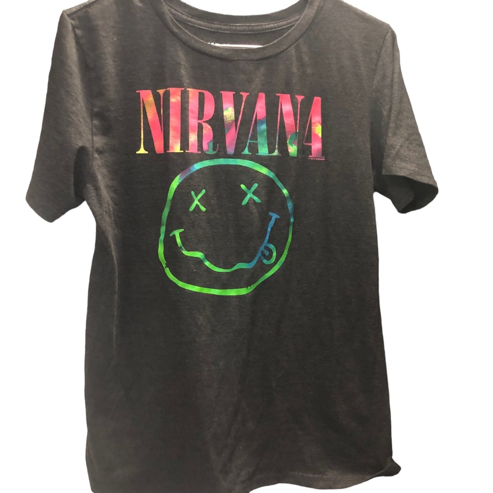 Nirvana heather black T-shirt SZ L